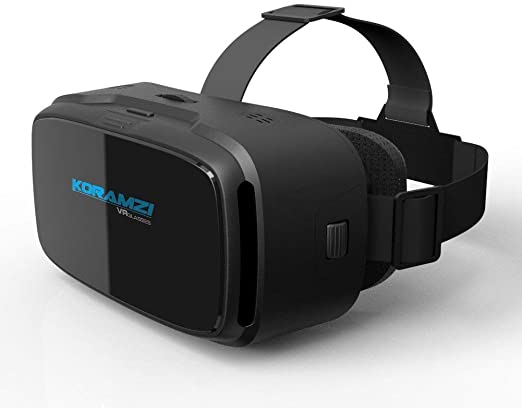 Koramzi VR 3D Glasses Virtual Reality Headset/VR goggles for any 4-6 inch Smartphones iPhone 6s 6 Plus Samsung Galaxy series (Black)