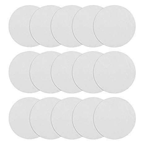 BCP 15PCS 3 inch Round Strong Double Adhesive Silicone Sticker Pad Wall Mount for Suction Hook