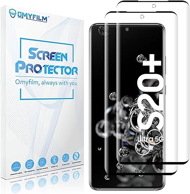 [2 Pack] OMYFILM Screen Protector for Samsung Galaxy S20  [Shatter Proof] Galaxy S20 Plus Tempered Glass [Edge to Edge] Glass Screen Protector for Galaxy S20  5G/ S20 Plus 5G (6.7 Inch)