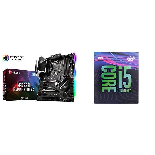 Intel Core i5-9600K Desktop Processor 6 Cores up to 4.6 GHz Turbo unlocked LGA1151 300 Series 95W with MSI 9th/8th Gen SLI CFX ATX Motherboard