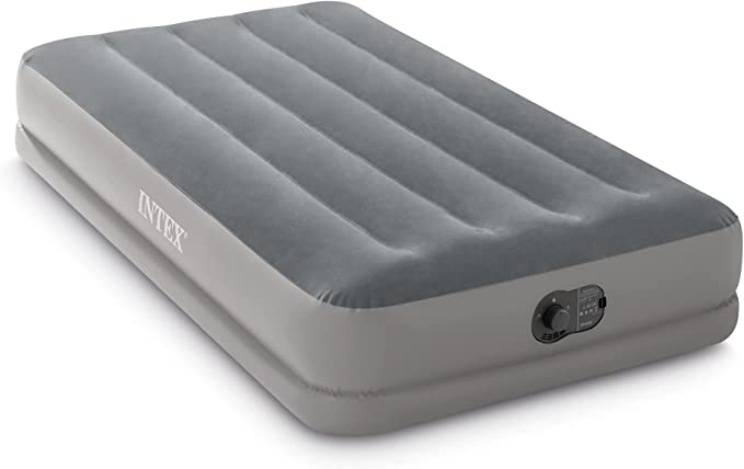 Intex Dura-Beam Standard Series Prestige Mid-Rise Airbed with Fastfill USB Powered Internal Air Pump, Twin