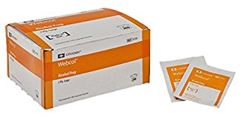 COVIDIEN 5110pk6 5110 Webcol Alcohol Prep, Sterile, Large, 2-Ply, 5" Height, 2.5" Wide, 6" Length, Pad, 6 Packs of 200 (Pack of 1200)