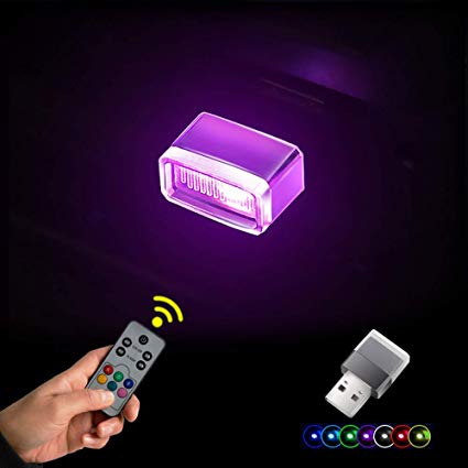 USB Color Atmosphere Lights with Remote Controller, Romantic RGB Lamps for Cars,Home, Computer