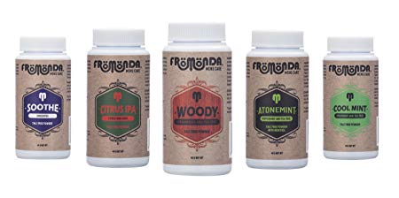 Fromonda Combo Pack Talc Free Body Powder - All Natural Dry Deodorant For Men & Women - Athletic Dusting Powder – Vegan - 1.4 OZ - 5 Pack