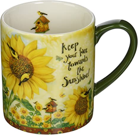 Lang Sunflowers Mug by Debi Hron, 14 oz, Multicolored