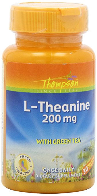 Thompson L-Theanine Maxicapss Veg Capsules, 200 Mg, 30 Count