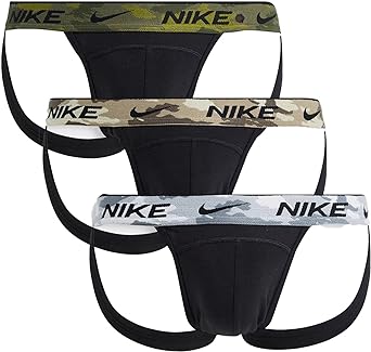 Nike Men`s Dri-FIT Essential Cotton Stretch Jock Strap 3 Pack