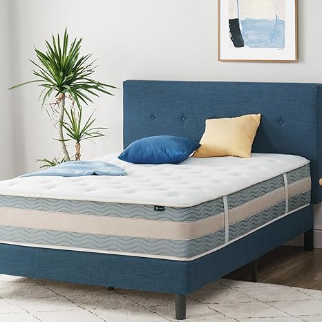 Zinus 12 Inch Cooling Comfort Support Hybrid Mattress [New Version], Fiberglass Free, Medium Firmness, Cooling Motion Isolation, Certified Safe Foams & Fabric, Bed-in-A-Box, Full