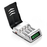 EBL 920D LCD Quick Charger with Discharge Function for AA AAA Ni-MH Ni-CD Rechargeable Batteries - Black