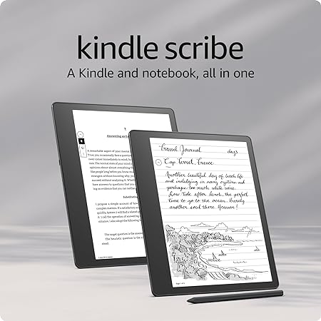 Kindle Scribe (16 GB), the first Kindle and digital notebook, all in one, with a 10.2" 300 ppi Paperwhite display, includes Basic Pen   Kindle Unlimited