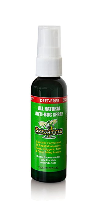 Skedattle Natural Insect Repellent Made with Essential Oils - DEET Free, Natural Bug Spray