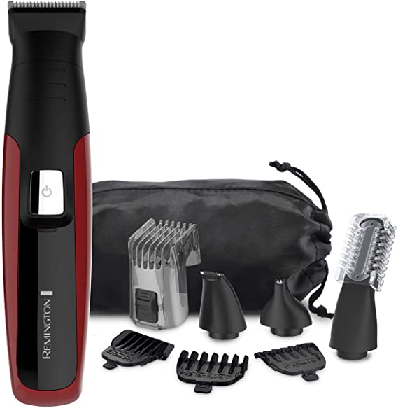 Remington Face, Head & Body Grooming Kit with Lithium Power, Cordless, Red, PG6155B