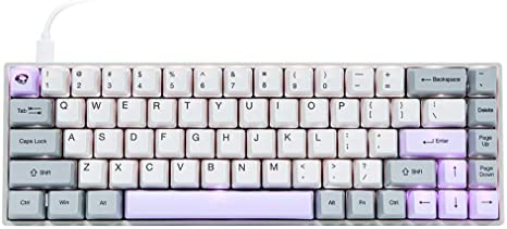 EPOMKER AKKO 3068 Silent 68 Keys Bluetooth 5.0 Mechanical Keyboard TKL with PBT OEM Keycaps, Type-C Port, 1800mAh Built-in Battery for Win/Mac/Gaming (Gateron White Switch, 3068)