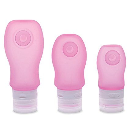 Beckly Silicone Bottles Travelers Set- Travel bottles- TSA Carry-On approved-BPA Free-Use on the airplane, Hotel room, or in your kitchen-For your lotions, gels, oils,soaps, shampoos, moisturizers and creams-Leak Free and safe for your carry on luggage or suitcase and duffel bag-Perfect travel accessory-great addition to your luggage set- Suction cup for use on Hotel Shower and Bathroom wall- Great Bath and Shower accessory-Perfect holiday gift-Backed by the famous beckly guarantee!