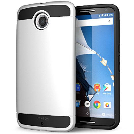 Nexus 6 Case, i-Blason Google Nexus 6 Case Unity Series 2 Layer [Ultra Slim] Armored Hybrid Cover with Inner Soft Case and Hard Outter Shell for Motorola Nexus 6 Phone (White)