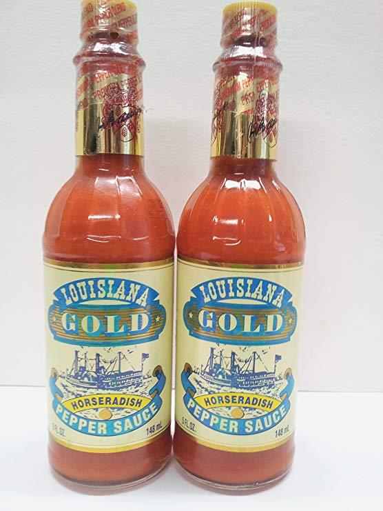 Louisiana Gold Horseradish Pepper Sauce 5 fl. oz. (Pack of 2)
