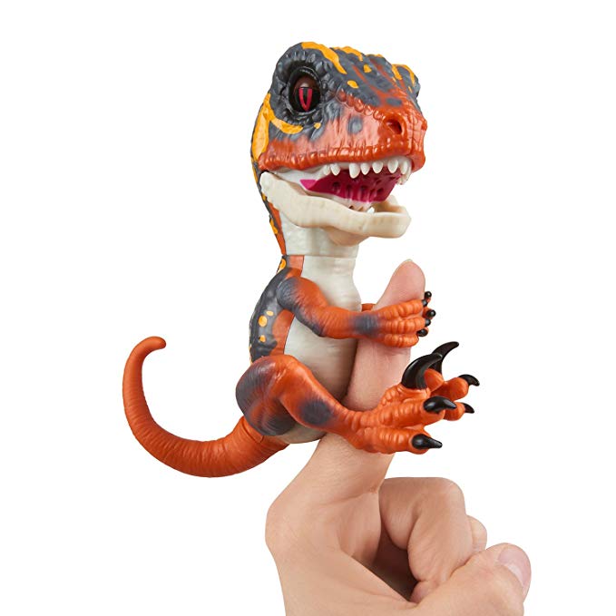 Untamed Raptor by Fingerlings - Blaze (Orange) - Interactive Collectible Baby Dinosaur - By WowWee
