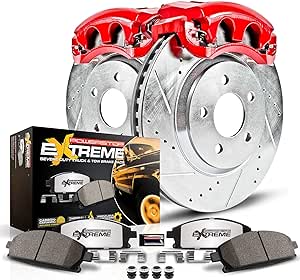 Power Stop KC3073-36 Rear Z36 Truck and Tow Brake Kit with Brake Rotors and Brake Pads with Calipers For 2008 2009 2010 2011 2012 2013 2014 2015 Toyota Tundra Sequoia [MFG. up to 8/2015]