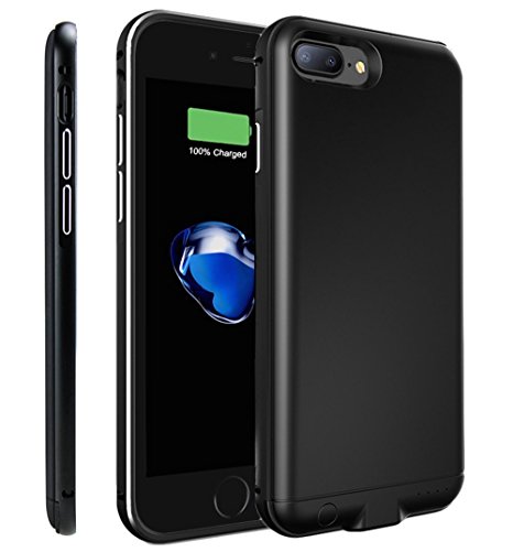 iPhone 7 Plus Battery Case,Matone 4000mAh External Battery Backup Charger Case Pack Power Bank for iPhone 7 Plus 5.5 inch (Black)