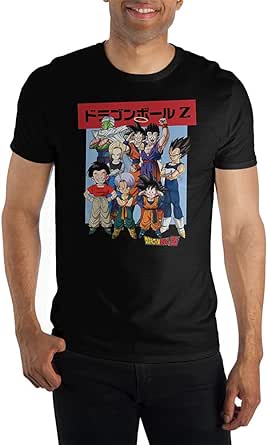 Dragon Ball Z Anime Cartoon Mens Black Graphic Tee