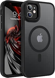 BENTOBEN for iPhone 11 Case, Compatible with iPhone 11 Phone Case, [Compatible with MagSafe] Slim Translucent Matte Magnetic TPU Bumper Shockproof Protective Man Women Case for iPhone 11, Black