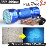 UV Pet Urine Detector Makes Invisible Urine Glow PeeDar 20 Pro Trainer Book AAAs 21LED 380-385NM Black Light Flashlight Find Stains Fast and Save MoneyTimeEffort Rid Cat Dog Pee Issues Forever