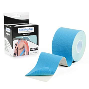 TOPLUS Kinesiology Tape, Athletic Sports Tape, 16ft Uncut Roll, Water Resistant, Breathable, Elastic Stretch, Reduce Pain and Injury Recovery for Muscles, Ankles, Knees, Shoulders