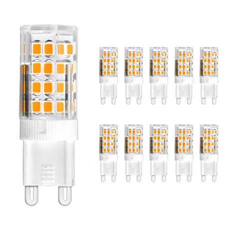 Ascher 10 Packs G9 Led Bulbs 5W 51 SMD 2835 Led Energy Saving Bulbs With Super Bright Warm White led lamps[Equivalent to 30W Halogen Bulb,AC 220-240V,360° Beam Angle]