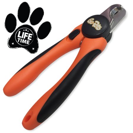 GoPets Nail Clippers for Dogs and Cats with 1 Nail File Orange  Black
