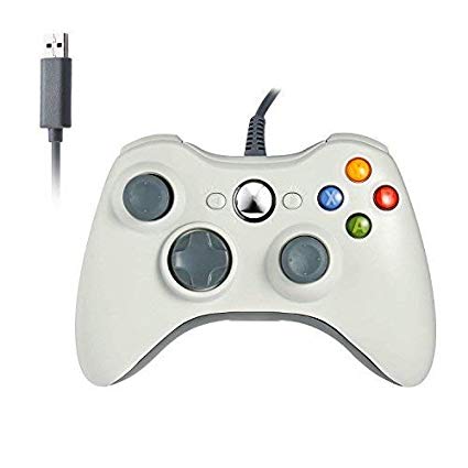 JAMSWALL Xbox 360 Game Controller Game Controller Gamepad USB Wired Shoulders Buttons Improved Ergonomic Design Joypad Gamepad Controller for Microsoft Xbox & Slim 360 PC Windows 7