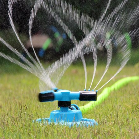 Lawn Sprinkler, TOLOCO Garden Automatic 360 Degree ABS Rotation Spray Nozzle Watering Head Gardening Supplies Three Arm Water Sprinkler