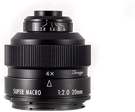 ZHONG YI OPTICS Mitakon Zhongyi 20mm f/2 Super Macro for Sony E Mirrorless Digital Cameras