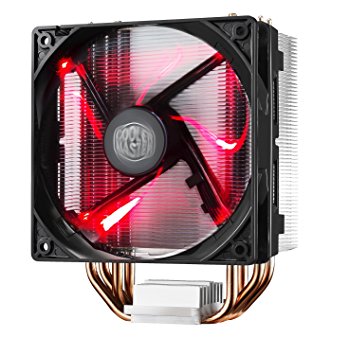 Cooler Master Hyper 212 LED with PWM Fan, Four Direct Contact Heat Pipes, Unique Blade Design and Red Leds Cooling (RR-212L-16PR-R1)