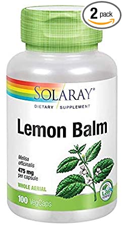 Lemon Balm Herb 475mg Solaray 100 Caps