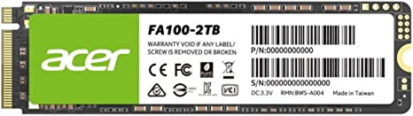 2TB Acer M.2 PCI Express 3.0 3D TLC NVMe Internal Solid State Drive