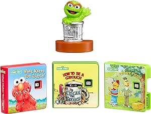 Little Tikes Story Dream Machine Oscar The Grouch & Friends Story Collection, Storytime Book Set, Books, Sesame Street, Audio Play Character, Learning Toy Gift Toddlers and Kids Ages 3  Years