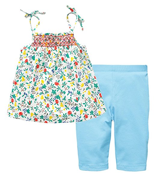 Fiream Girls' Summer Cotton Halter Tops&Shorts 2 Piece Short Sets