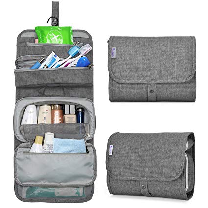 Mountaintop Hanging Travel Toiletry Bag, 7.1 x 2.4 x 9.3-Inch For Men & Women-5836 Accessories-5929 (Silver Grey)