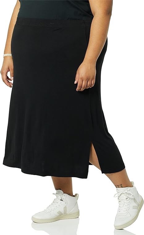 Amazon Essentials Womens Plus Pull on Knit Midi Skirt