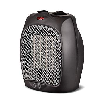 Black   Decker BHDC500B46 Compact/Personal Black Ceramic Desktop Heater with Safety Protection