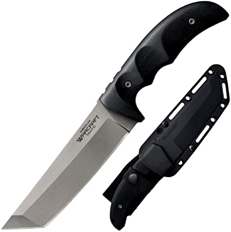 Cold Steel Warcraft Tanto Series Fixed Blade Tactical Knife with Sheath