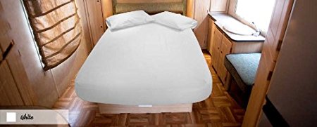 600 Thread Count 1 PC Fitted Sheet 100% Egyptian Cotton Solid White California King 15" Deep Pocket