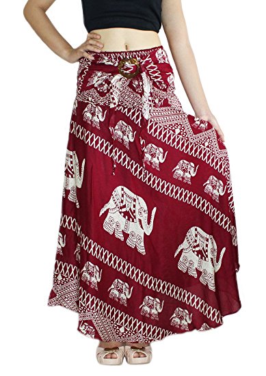 Banjamath® Women's Long Bohemian Style Gypsy Boho Hippie Skirt