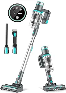 Belife BVC11 Cordless Vacuum Cleaner, 30KPa/380W Stick Vacuum with 110000 RPM Brushless Motor, Max 40mins Runtime, LED Display, 6 in 1 Powerful Lightweight Vaccum for Hardwood Floor Car PetHair