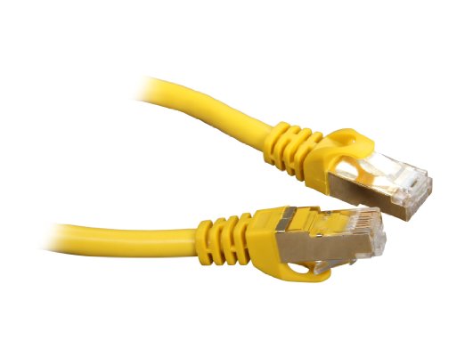 Rosewill 1-Foot Cat 7 Color Shielded Twisted Pair (S/STP) Networking Cable, Yellow (RCNC-11049)