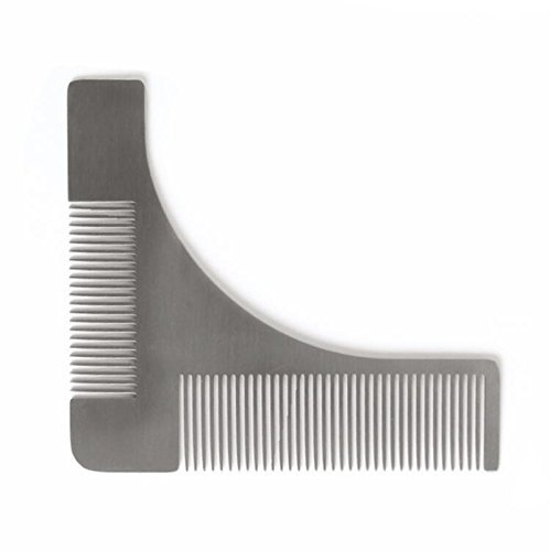 Stainless Steel Beard Styling and Shaping Template Comb Tool for Perfect Lines & Symmetry