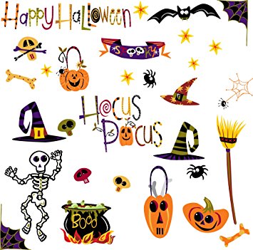 RoomMates PJ2003SCS Happy Halloween Peel & Stick Wall Decals