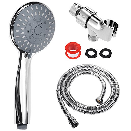 Rovtop Handheld Shower Head Set with Hose, Bracket and Teflon Tape