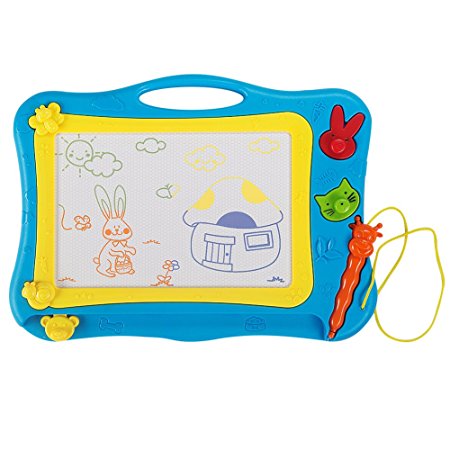 Aweoods Magnetic Kids Drawing Board Doodle Sketch Writing Board Learning Toys for Children(Blue)