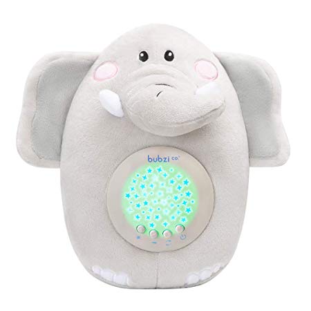 Bubzi Co Baby Toys Elephant White Noise Sound Machine, Toddler Sleep Aid Night Light, Unique Baby Girl Gifts & Baby Boy Gifts, Baby Shower Gifts, Portable Baby Soother, New Baby Gift, Gender Neutral